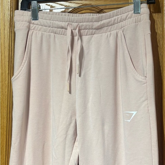 Gymshark Women's Light Pink Crest Joggers with Logo Small - Picture 3 of 5